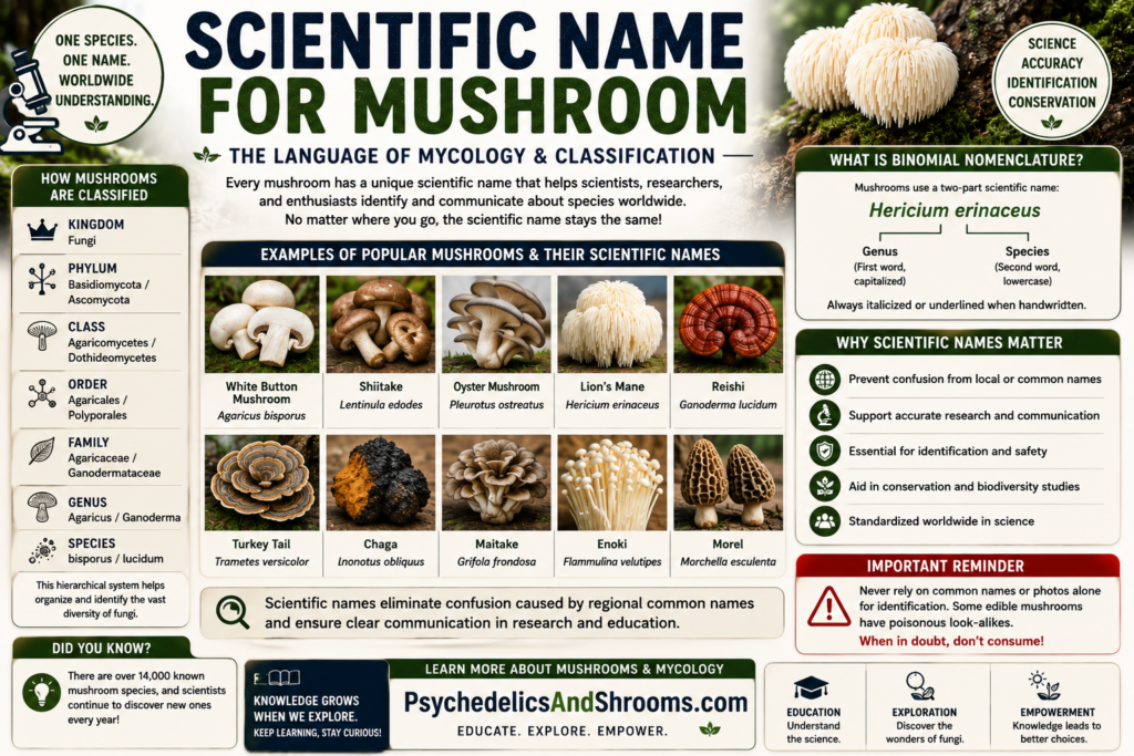 Scientific Name For Mushroom