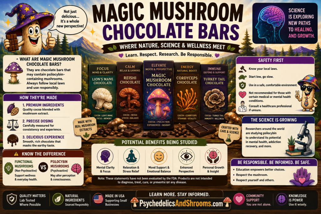 Magic Mushroom Chocolate Bars