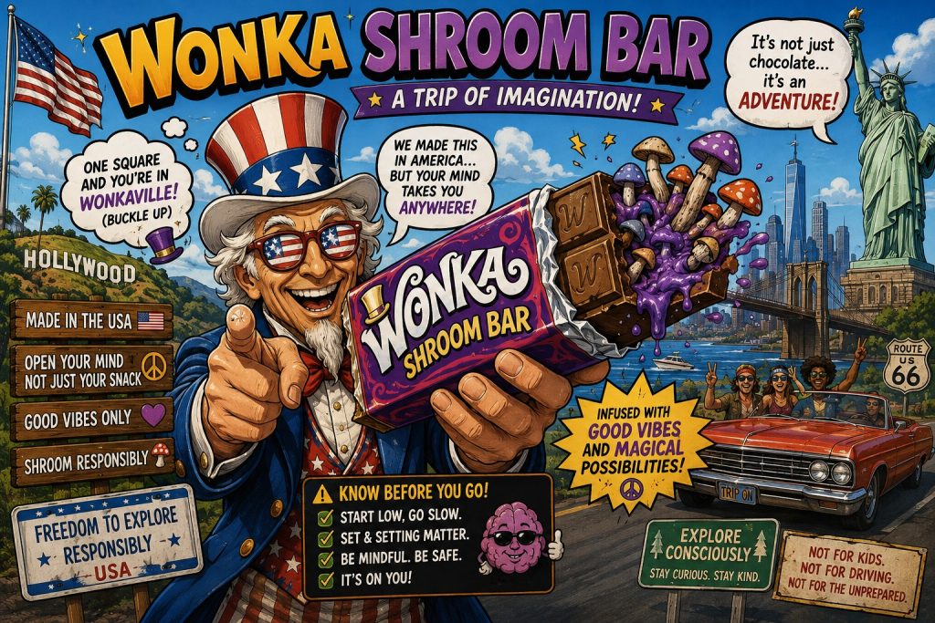 Willy Wonka shroom chocolate bar